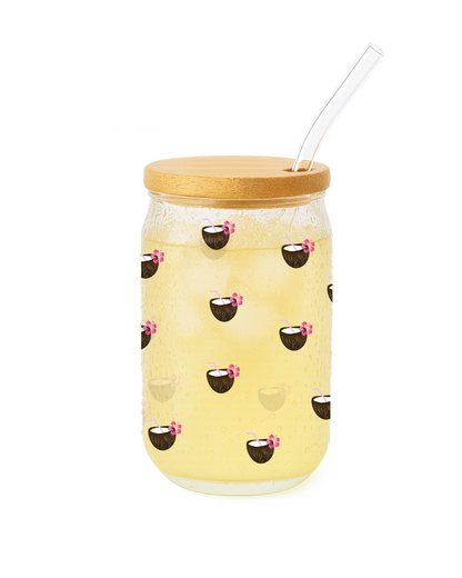 The Coco Hibiscus Glass - Verre Premium